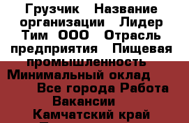 Грузчик › Название организации ­ Лидер Тим, ООО › Отрасль предприятия ­ Пищевая промышленность › Минимальный оклад ­ 20 000 - Все города Работа » Вакансии   . Камчатский край,Петропавловск-Камчатский г.